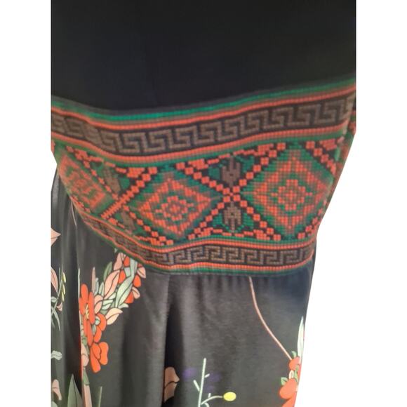 Whimsical Fairy Womens size XS Floral Flowy Career Wedding Guest Swing Dress - Picture 6 of 12